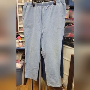 White Stag 18/20 2X Petite Light Blue Pants Elastic 34" Waist 26" Inseam